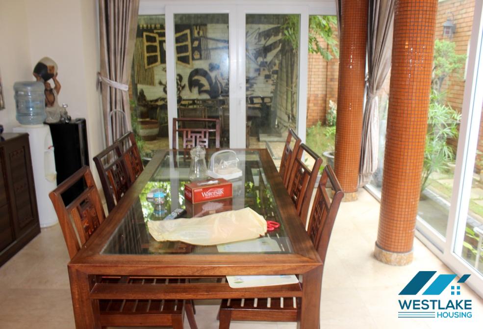 Garden five bedrooms house for rent in Ciputra, Tay Ho ward, Ha Noi
