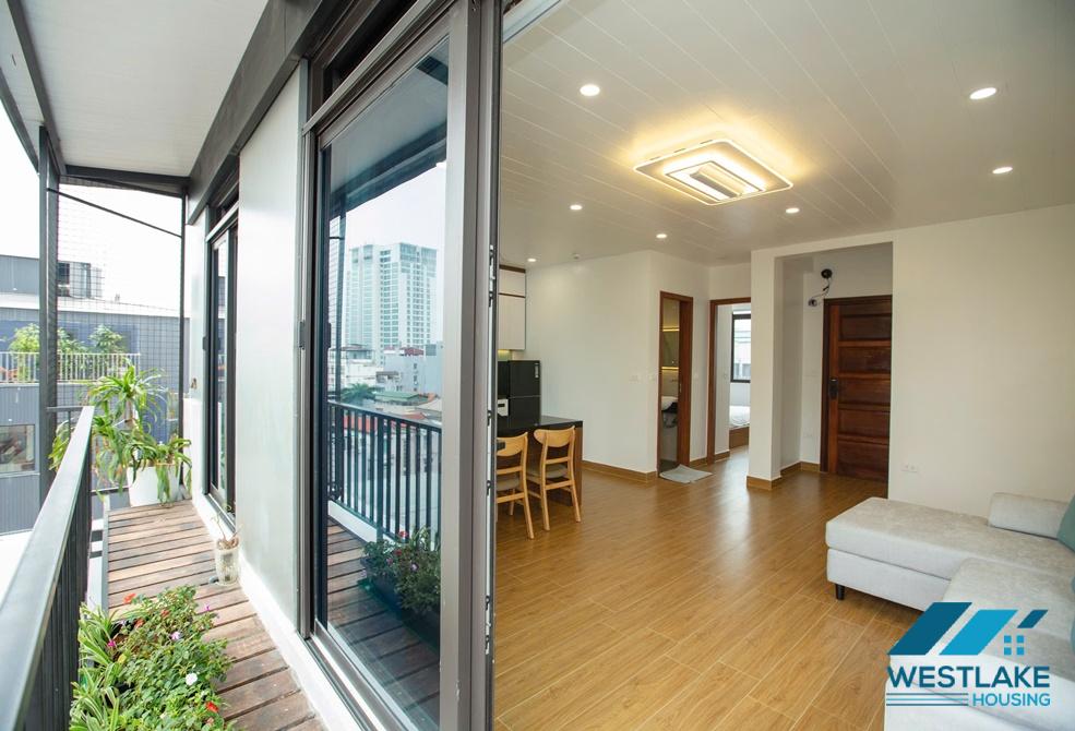 A bright one bedroom apartment on top floor for rent in Xuan Dieu area, Tay Ho, Ha Noi