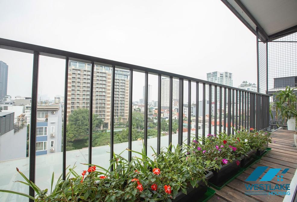 A bright one bedroom apartment on top floor for rent in Xuan Dieu area, Tay Ho, Ha Noi