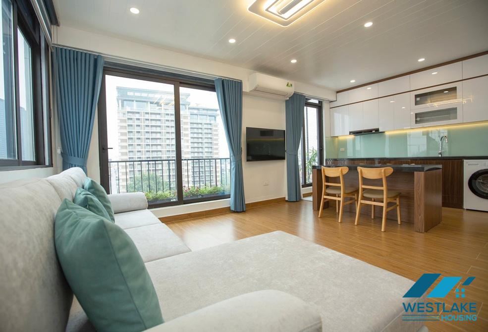 A bright one bedroom apartment on top floor for rent in Xuan Dieu area, Tay Ho, Ha Noi
