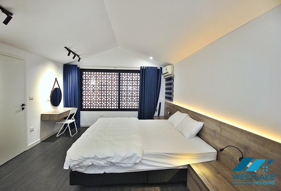 Big terrace one bedroom apartment for rent in To Ngoc Van area, Tay Ho, Hanoi