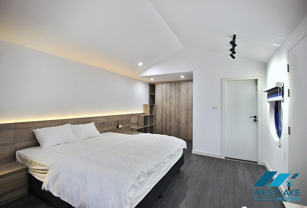 Big terrace one bedroom apartment for rent in To Ngoc Van area, Tay Ho, Hanoi