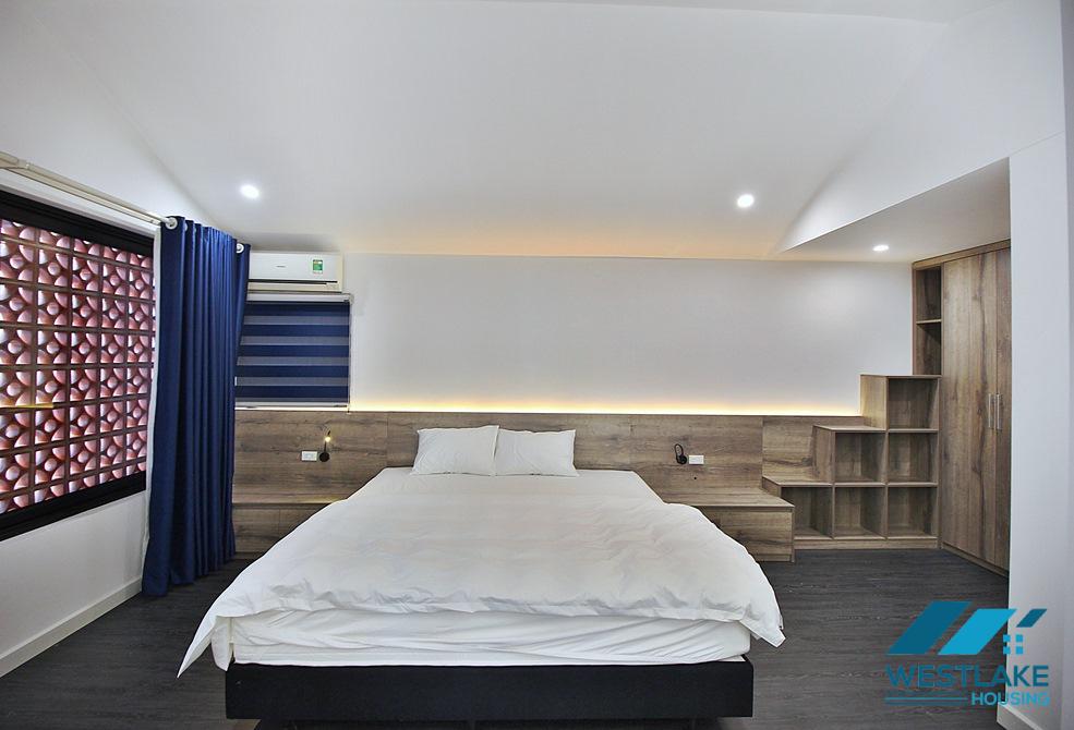 Big terrace one bedroom apartment for rent in To Ngoc Van area, Tay Ho, Hanoi