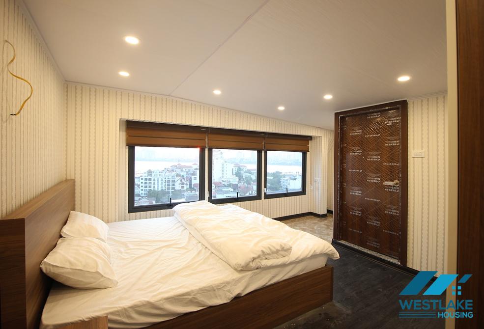 Bright one bedroom apartment on high floor for rent in To Ngoc Van street, Tay Ho, Ha Noi