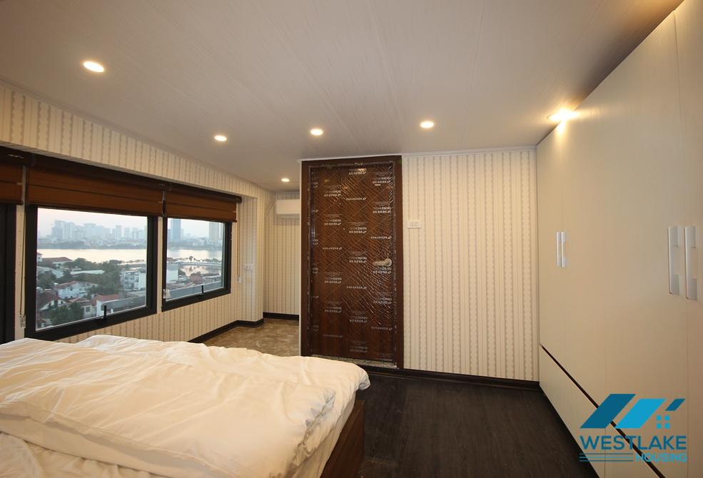 Bright one bedroom apartment on high floor for rent in To Ngoc Van street, Tay Ho, Ha Noi