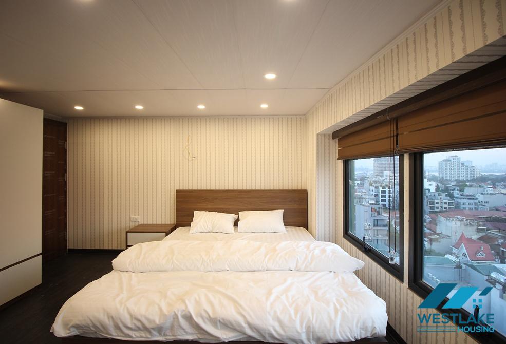 Bright one bedroom apartment on high floor for rent in To Ngoc Van street, Tay Ho, Ha Noi