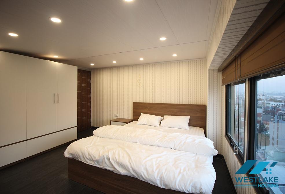 Bright one bedroom apartment on high floor for rent in To Ngoc Van street, Tay Ho, Ha Noi