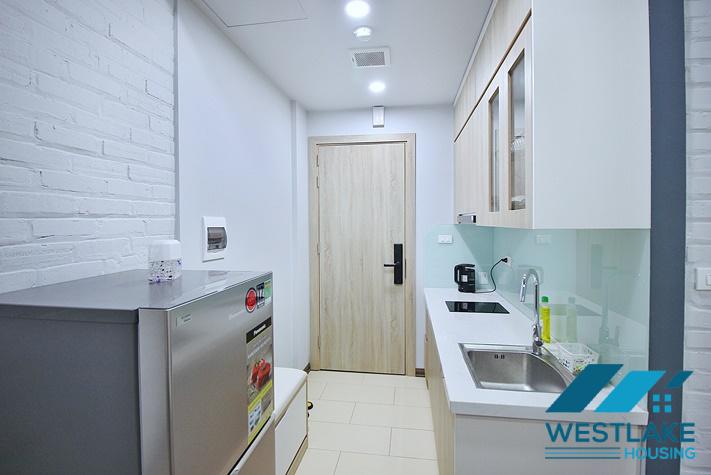 Newly renovated, modern studio apartment for rent on Trinh Cong Son Street, Tay Ho Ward, Hanoi.