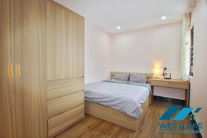 Modern 1-bedroom apartment with a spacious balcony for rent in Yen Phu, Tay Ho, Hanoi.