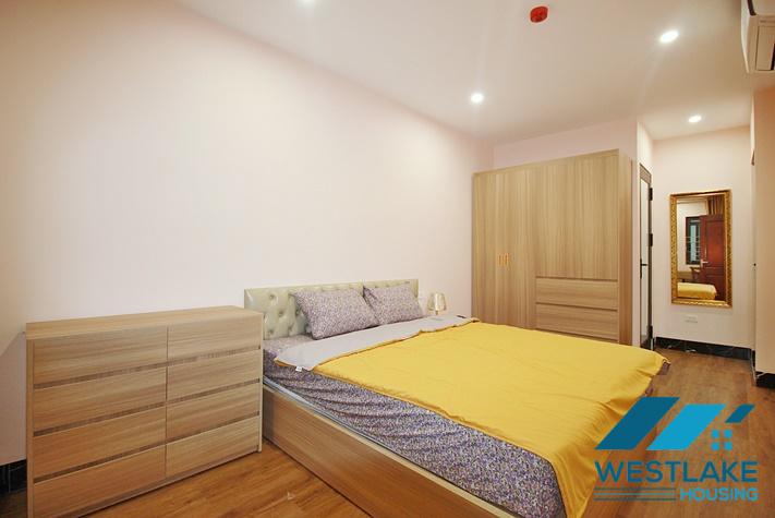 Newly and modern 2-bedroom apartment with a spacious balcony for rent in Yen Phu, Tay Ho, Hanoi.