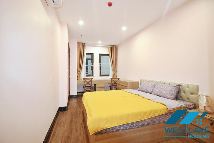 Newly and modern 2-bedroom apartment with a spacious balcony for rent in Yen Phu, Tay Ho, Hanoi.