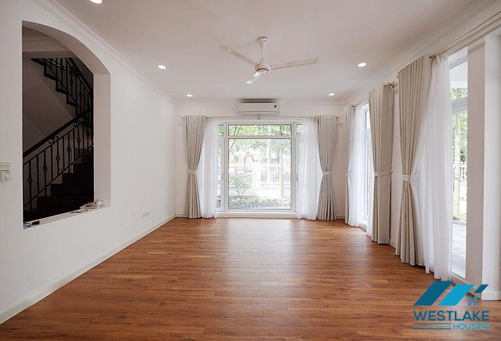 Garden and spacious villa for rent in T block, Ciputra area, Tay Ho, Ha Noi