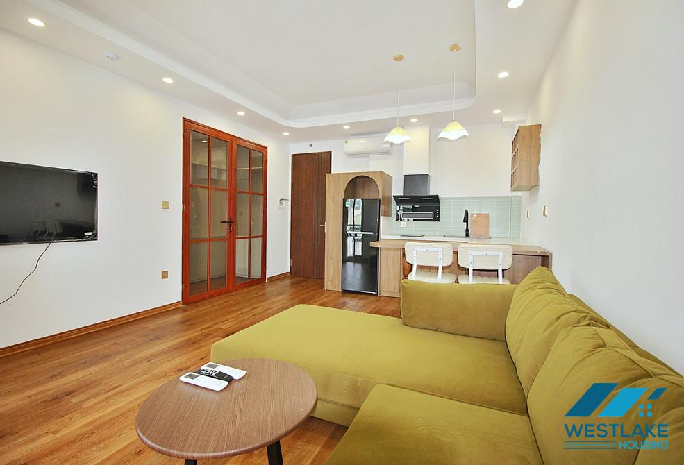 Bright one-bedroom apartment for rent on Vu Mien Street, Tay Ho Ward, Hanoi.
