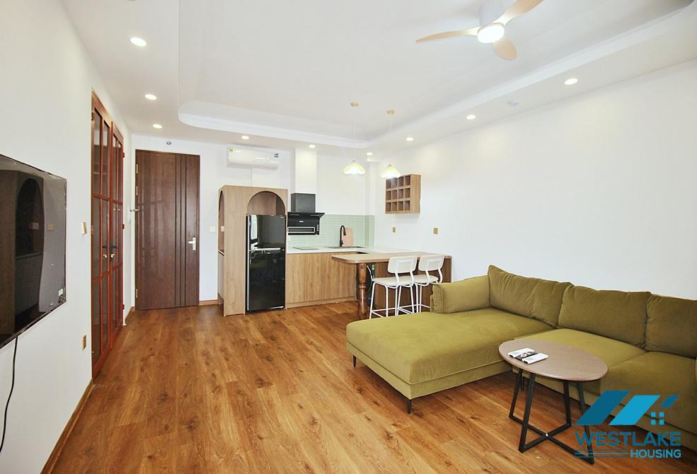 Bright one-bedroom apartment for rent on Vu Mien Street, Tay Ho Ward, Hanoi.