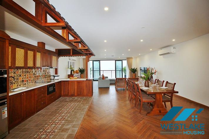 Cho Thuê Căn Hộ 3 Phòng Ngủ Ban Công Rộng View Hồ Thoáng Mát, Hoàn Toàn Mới Tại Xuân Diệu, Tây Hồ, Hà Nội.