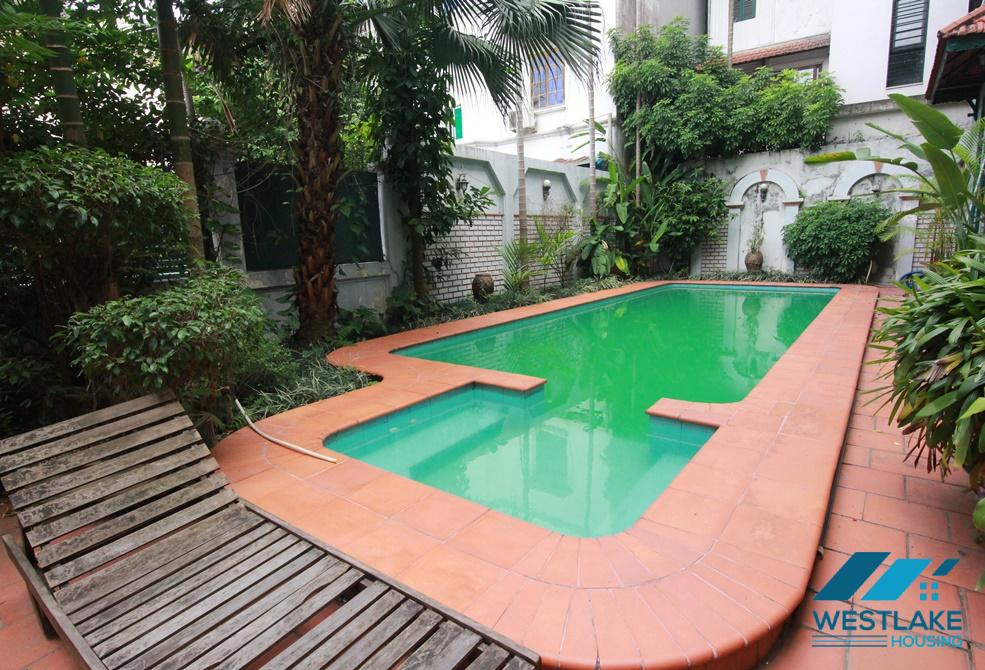 Charming house for rent in Tay ho with garden yard and swimming pool