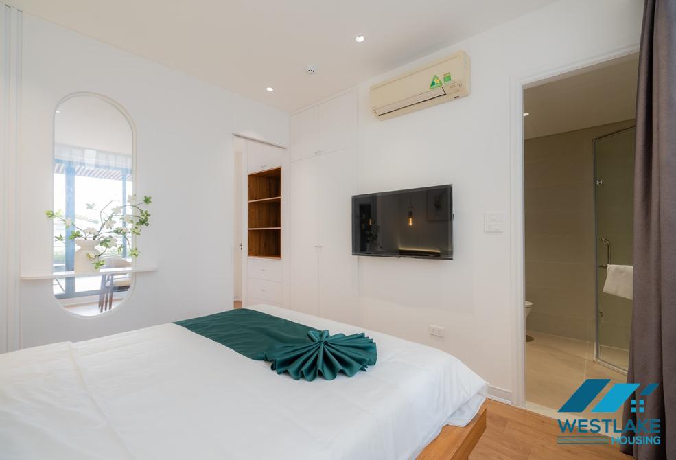 Beautiful one bedroom apartment with big terrace for rent in Tay Ho, Ha Noi