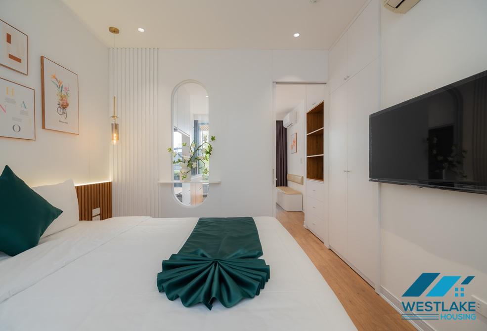 Beautiful one bedroom apartment with big terrace for rent in Tay Ho, Ha Noi