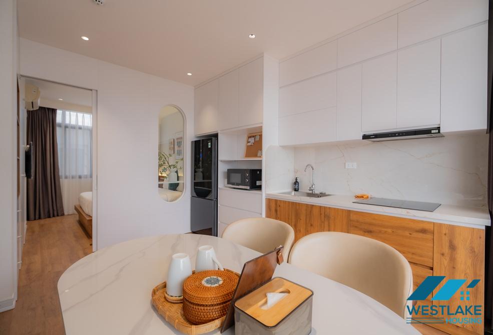 Beautiful one bedroom apartment with big terrace for rent in Tay Ho, Ha Noi