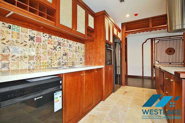 Beautiful, spacious 4-bedroom apartment with a large balcony and lake view for rent in Tu Hoa, Tay Ho, Hanoi.