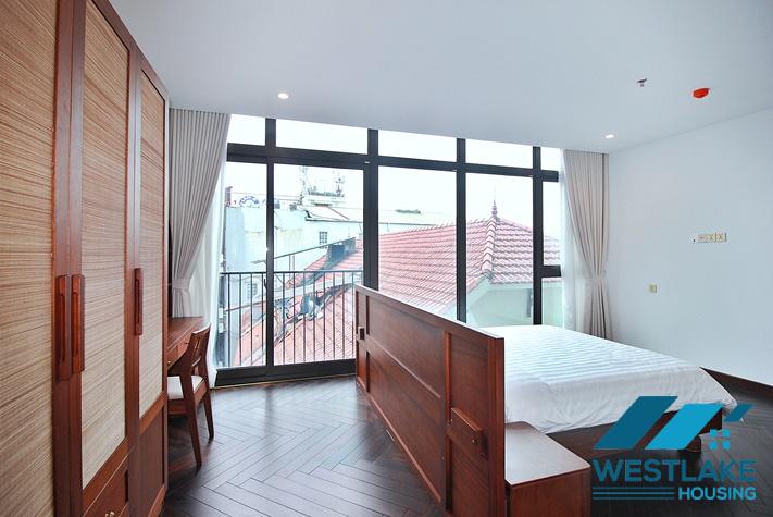 Beautiful, spacious 4-bedroom apartment with a large balcony and lake view for rent in Tu Hoa, Tay Ho, Hanoi.
