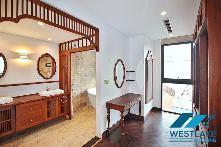 Beautiful, spacious 4-bedroom apartment with a large balcony and lake view for rent in Tu Hoa, Tay Ho, Hanoi.