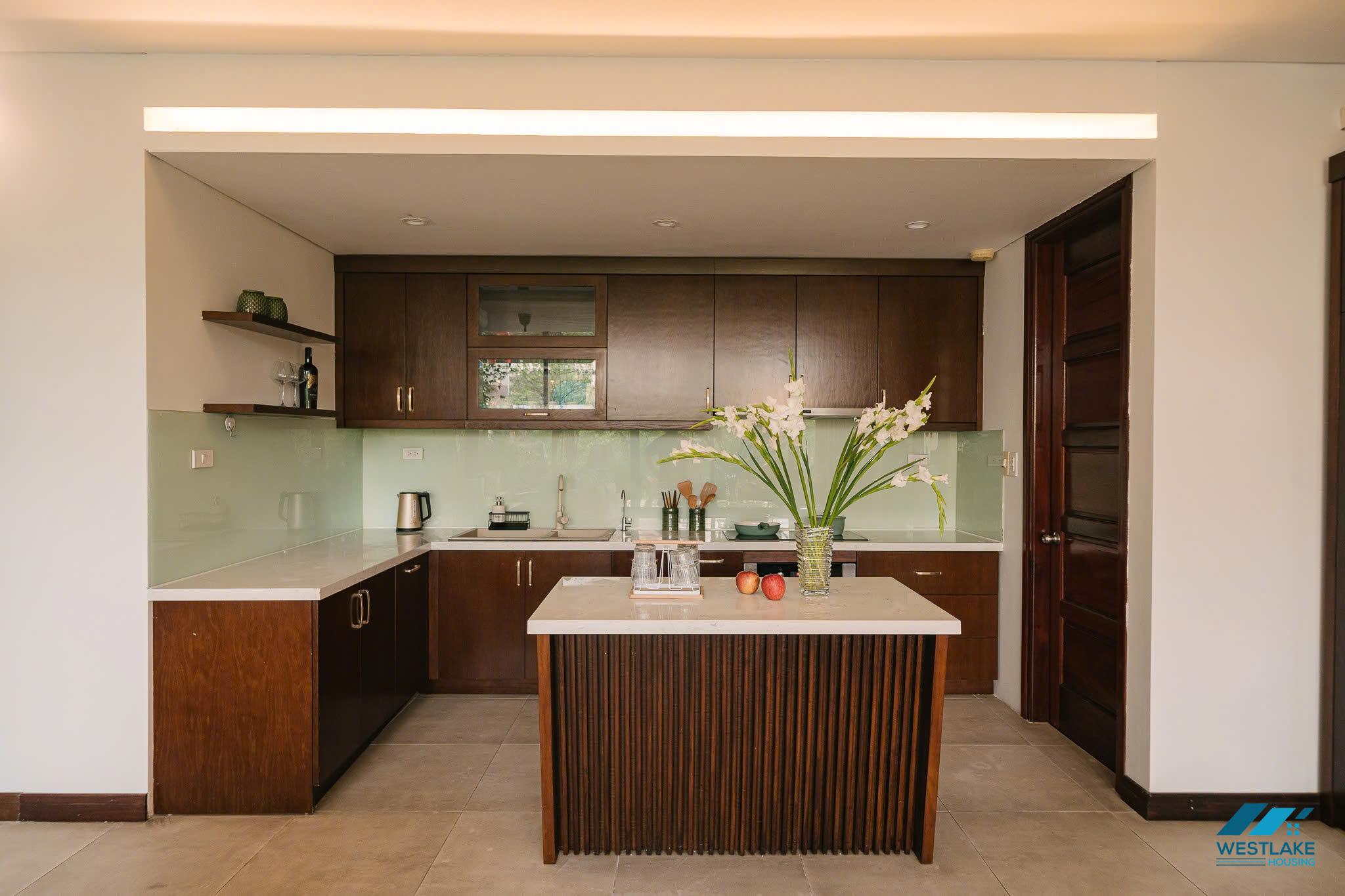 A beautiful 02 bedrooms apartment with lake view and large balcony for rent in Tay Ho, Ha Noi