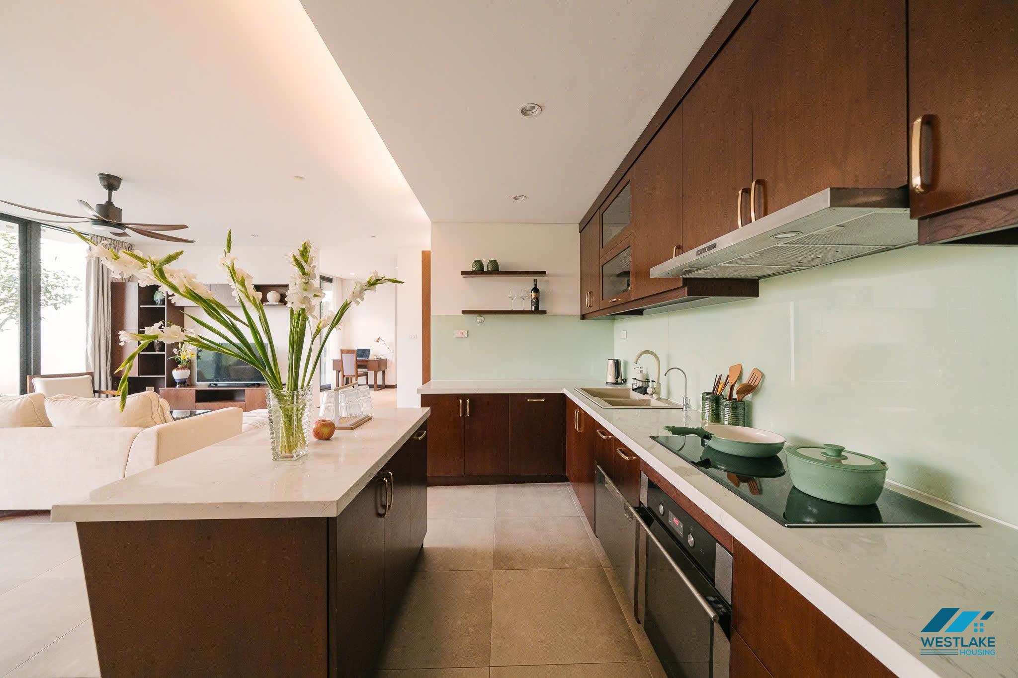 A beautiful 02 bedrooms apartment with lake view and large balcony for rent in Tay Ho, Ha Noi