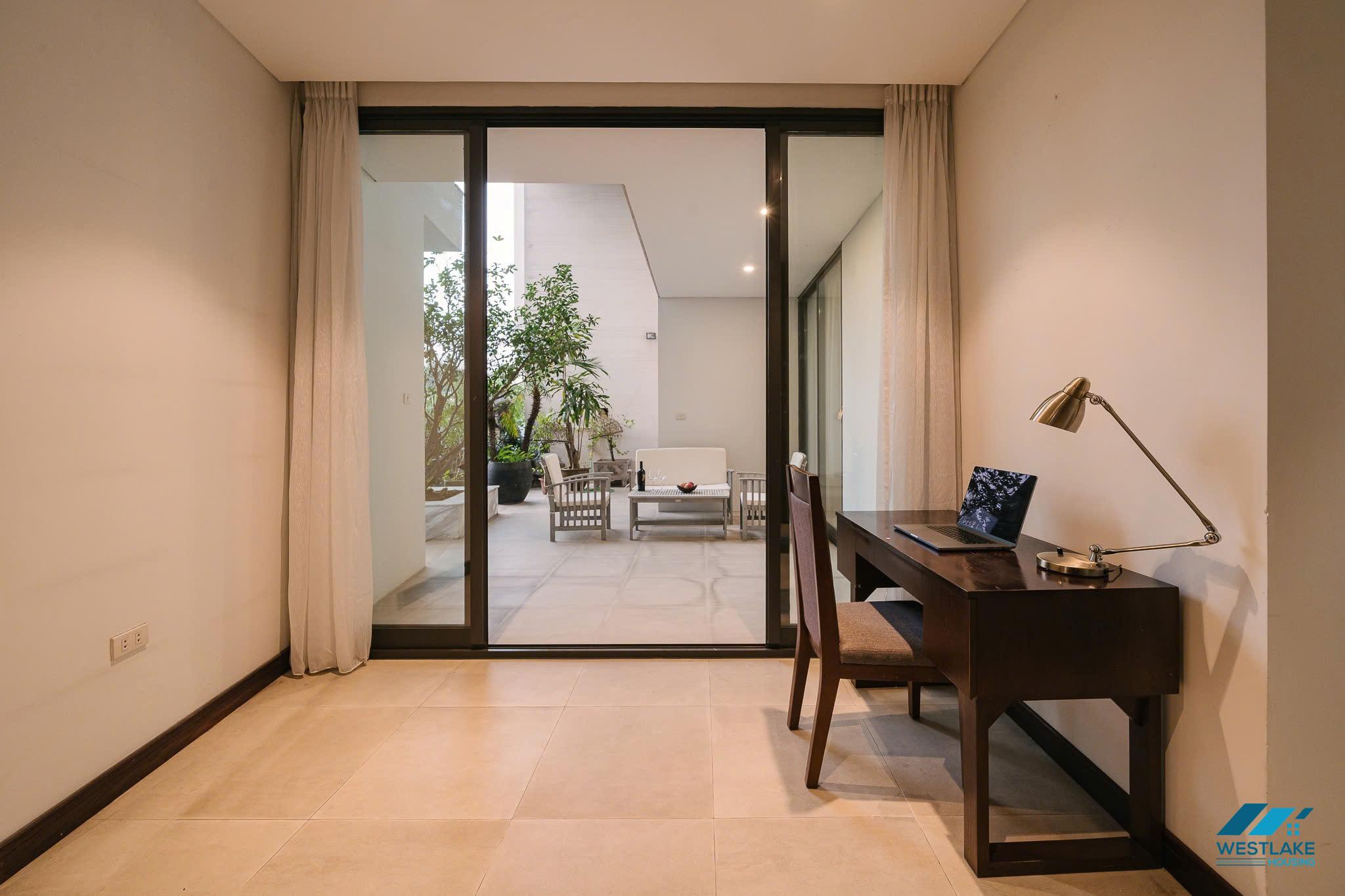 A beautiful 02 bedrooms apartment with lake view and large balcony for rent in Tay Ho, Ha Noi