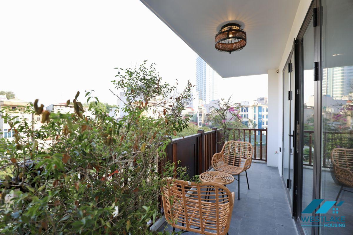 Good quality and lake view, three bedrooms apartment for rent in Truc Bach area, Ha Noi