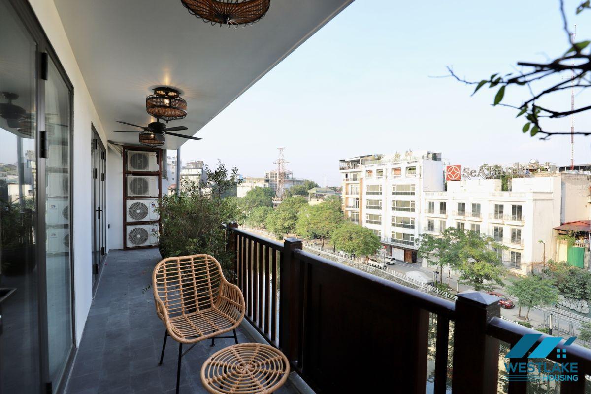 Good quality and lake view, three bedrooms apartment for rent in Truc Bach area, Ha Noi