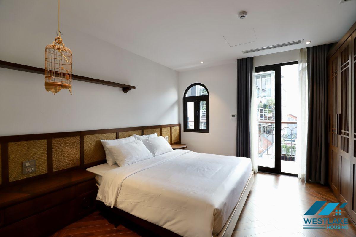 Good quality and lake view, three bedrooms apartment for rent in Truc Bach area, Ha Noi