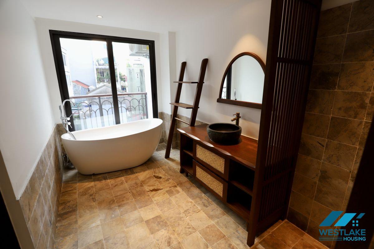 Good quality and lake view, three bedrooms apartment for rent in Truc Bach area, Ha Noi
