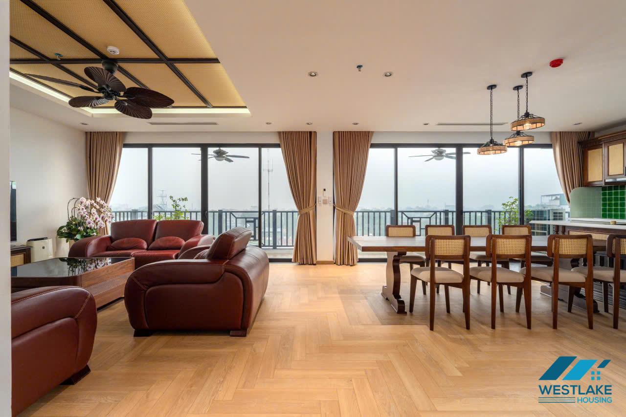 New and high floor 3 bedrooms apartment for rent in Truc Bach area, Ha Noi