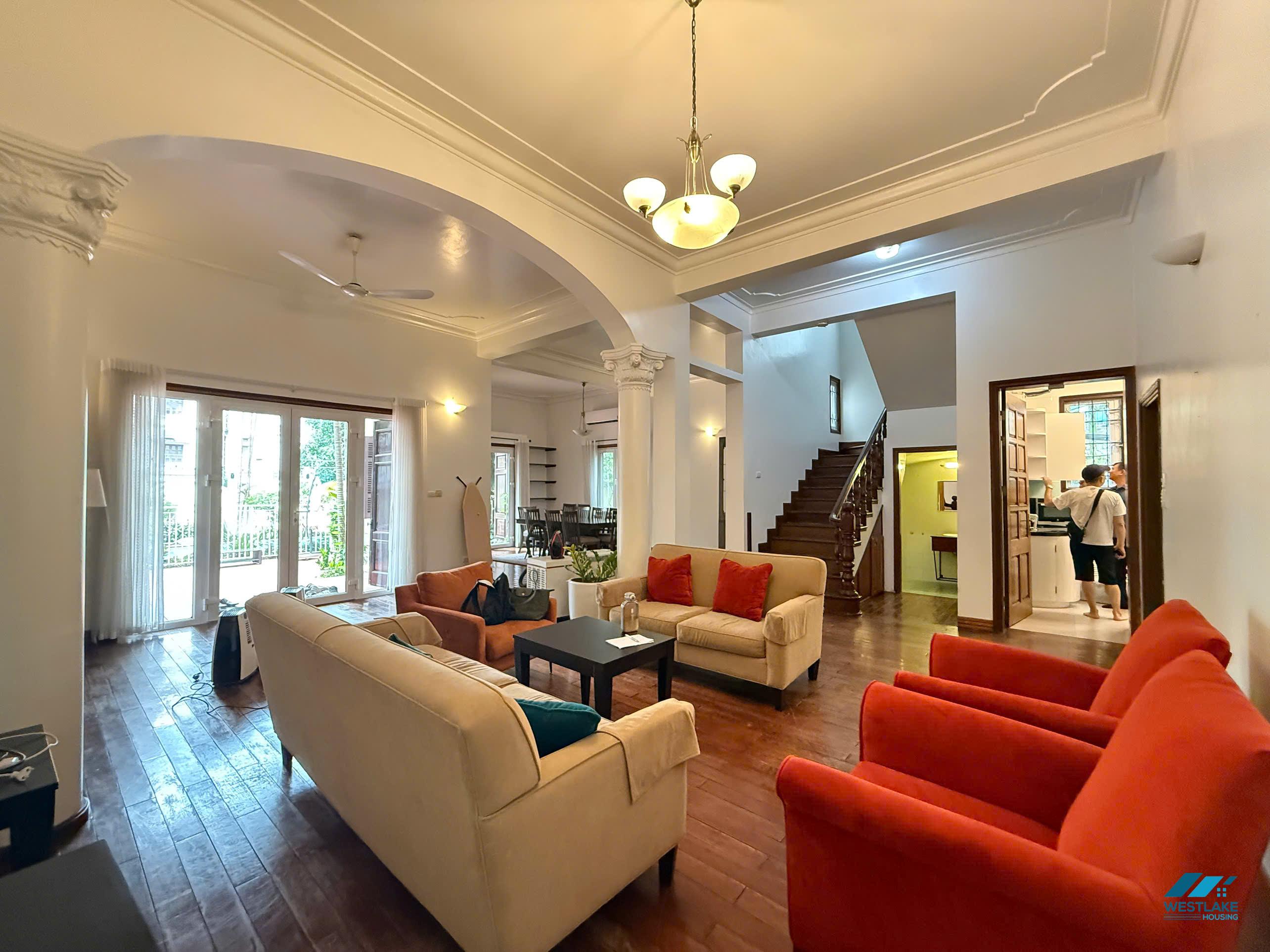 Five bedrooms with out-door pool for rent in Tay Ho, Ha Noi