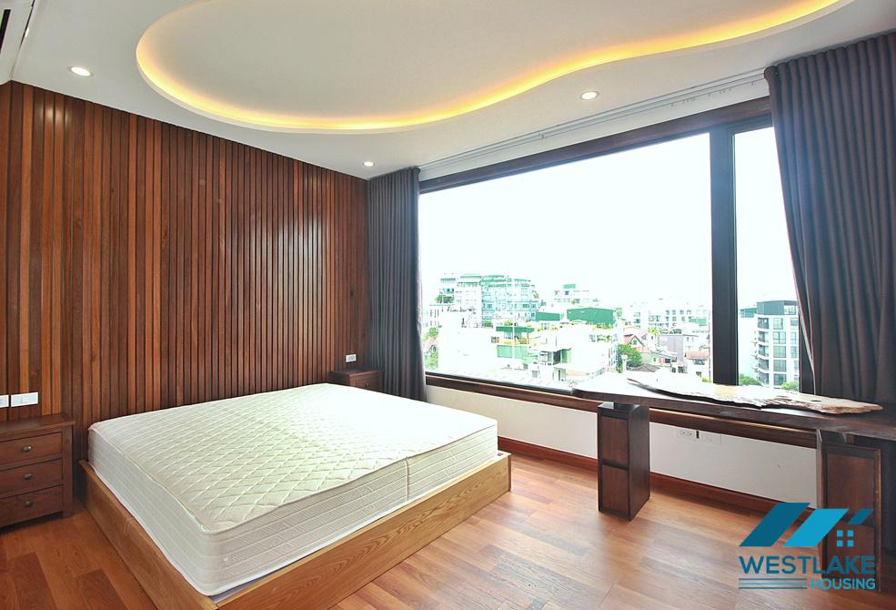 Lake view 4 bedrooms duplex apartment for rent in To Ngoc Van st, Tay Ho, Ha Noi