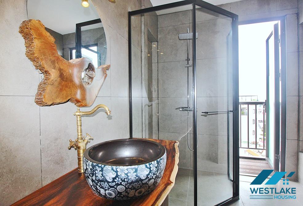 Lake view 4 bedrooms duplex apartment for rent in To Ngoc Van st, Tay Ho, Ha Noi