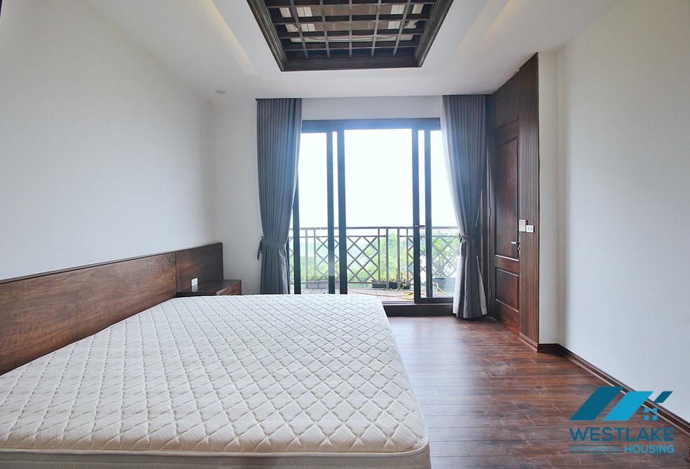 Lake view 4 bedrooms duplex apartment for rent in To Ngoc Van st, Tay Ho, Ha Noi