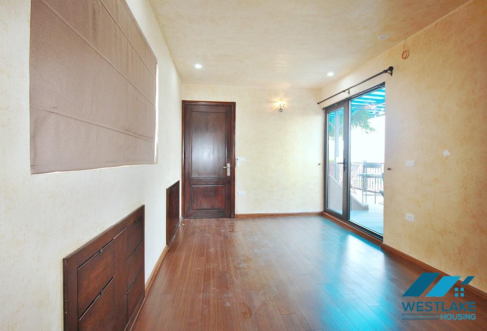 Lake view 4 bedrooms duplex apartment for rent in To Ngoc Van st, Tay Ho, Ha Noi