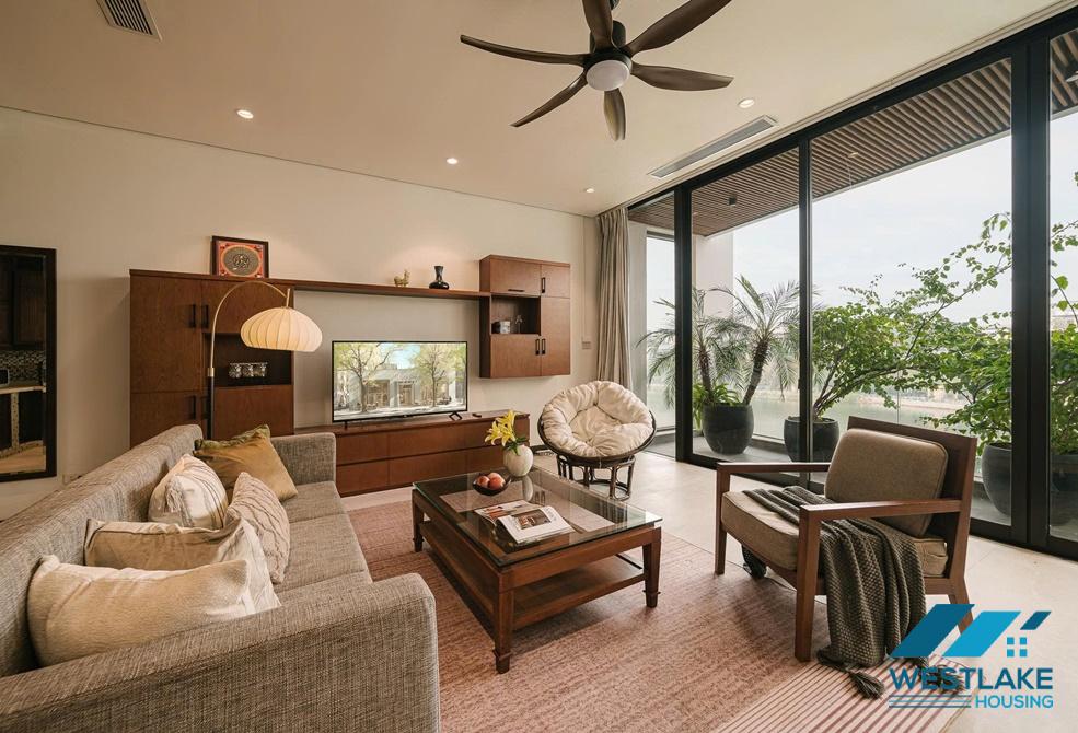 Lake view and cozy 2 beds apartment for rent in Tay Ho, Ha Noi city, Viet Nam