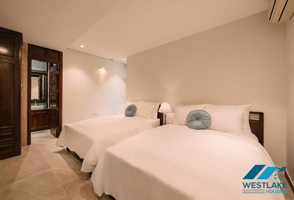 Lake view and cozy 2 beds apartment for rent in Tay Ho, Ha Noi city, Viet Nam
