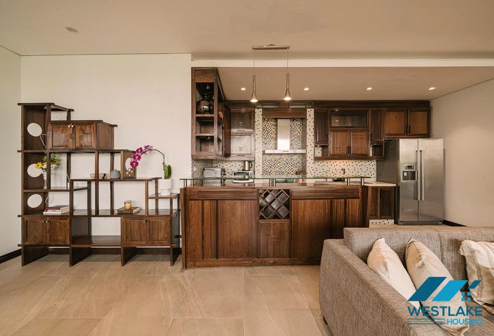 Lake view and cozy 2 beds apartment for rent in Tay Ho, Ha Noi city, Viet Nam