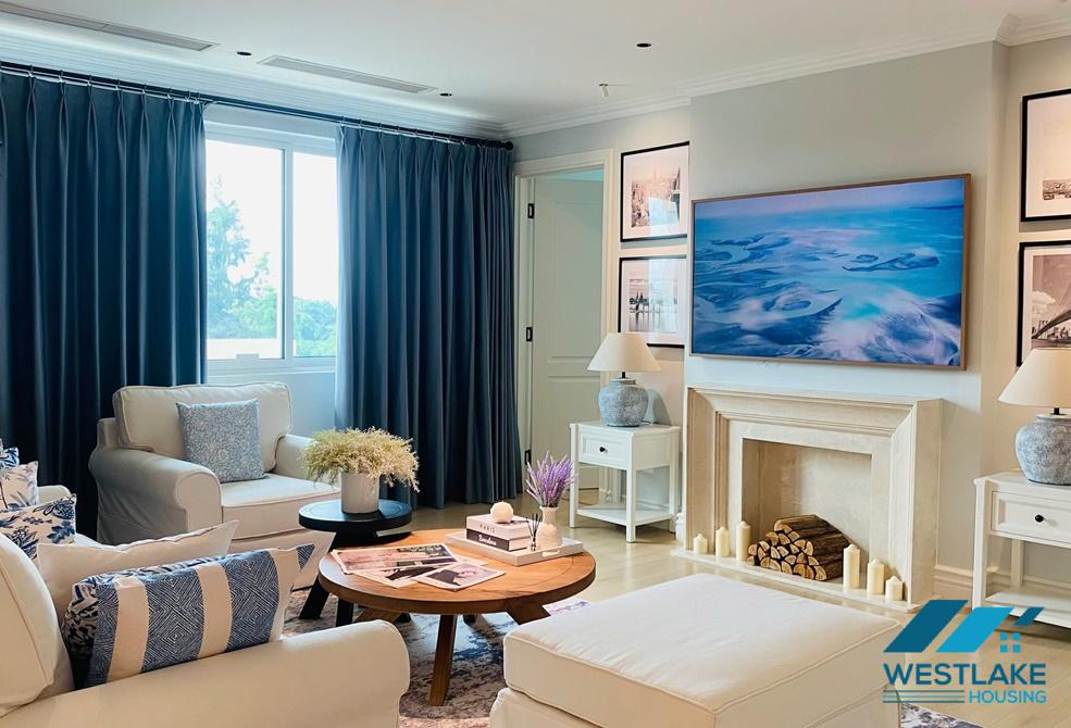 A pretty 4 bedrooms apartment for rent in E building, Ciputra, Tay Ho, Ha Noi
