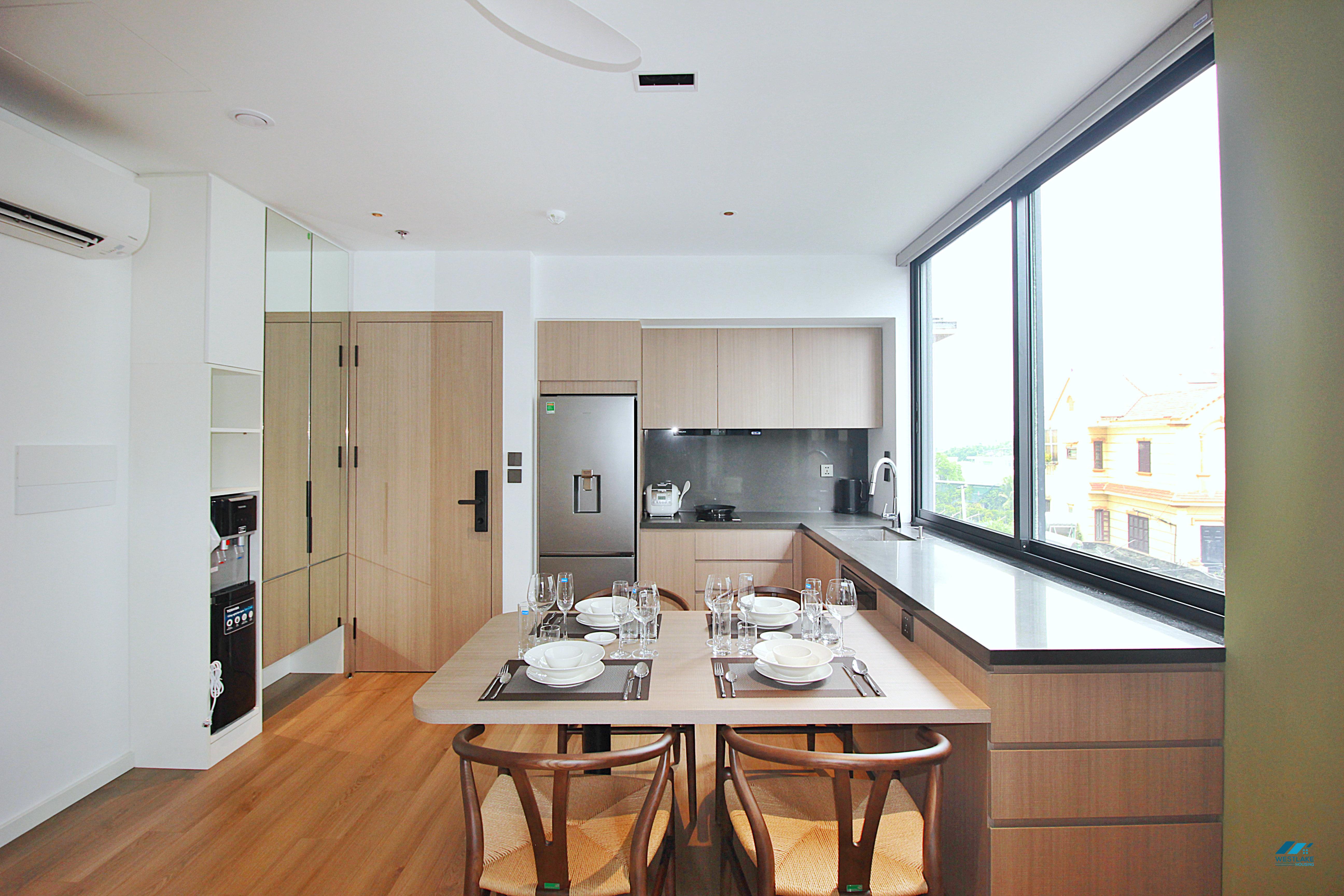 Spacious and brandnew one bedroom apartment for rent in Tay Ho, Ha Noi