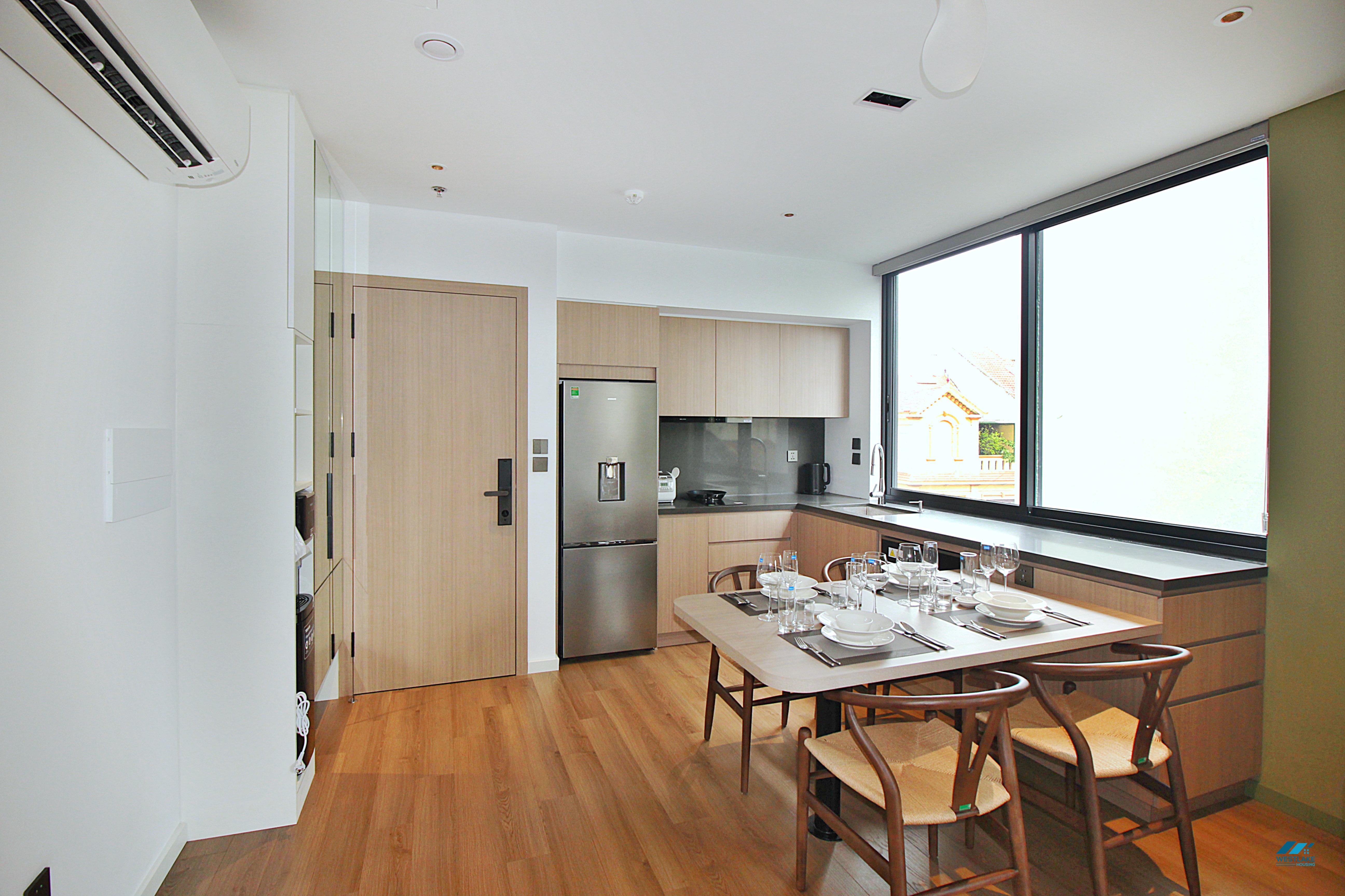 Spacious and brandnew one bedroom apartment for rent in Tay Ho, Ha Noi