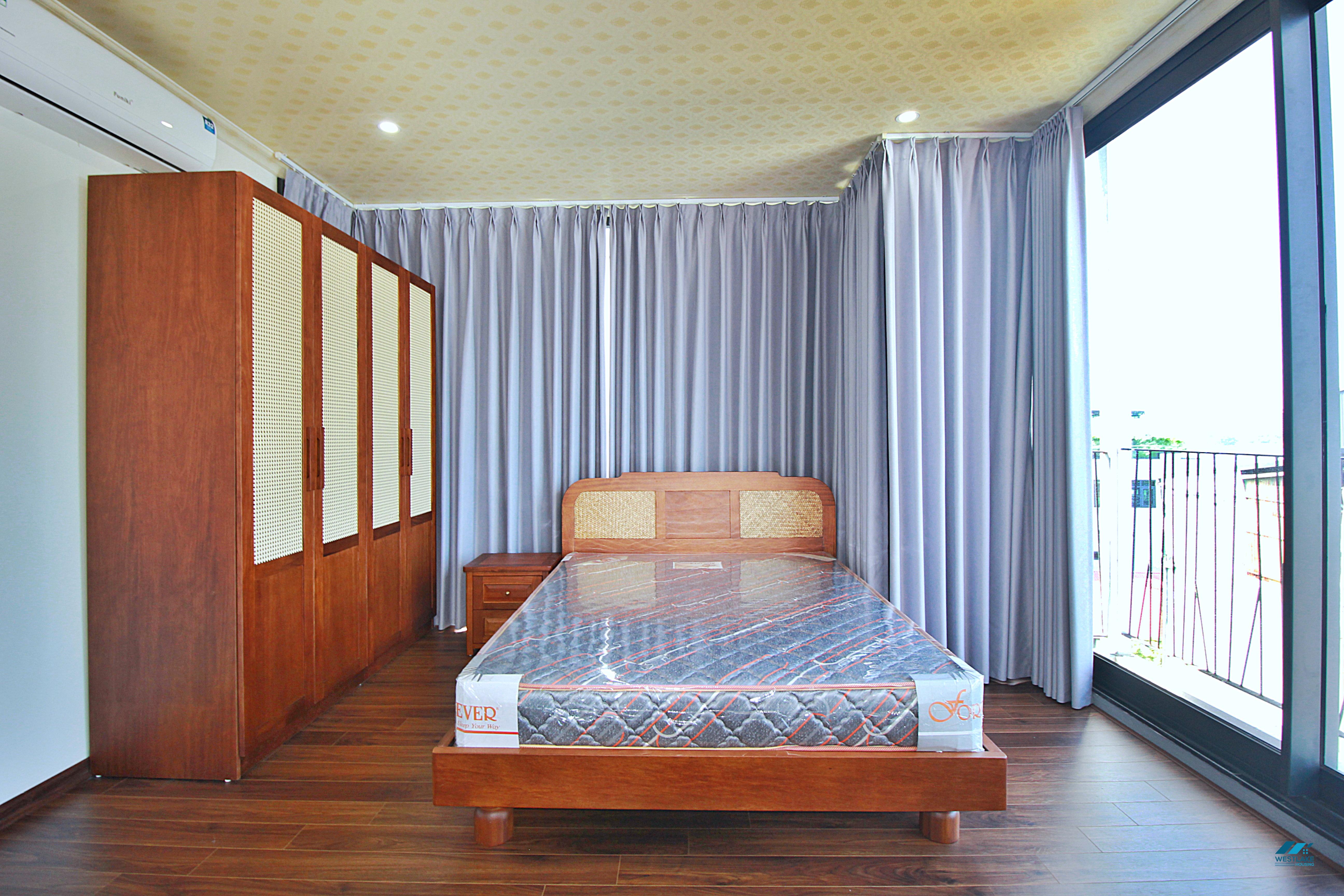 Lake view two bedrooms apartment for lease in Xom Phu, Dang Thai Mai area, Ha Noi