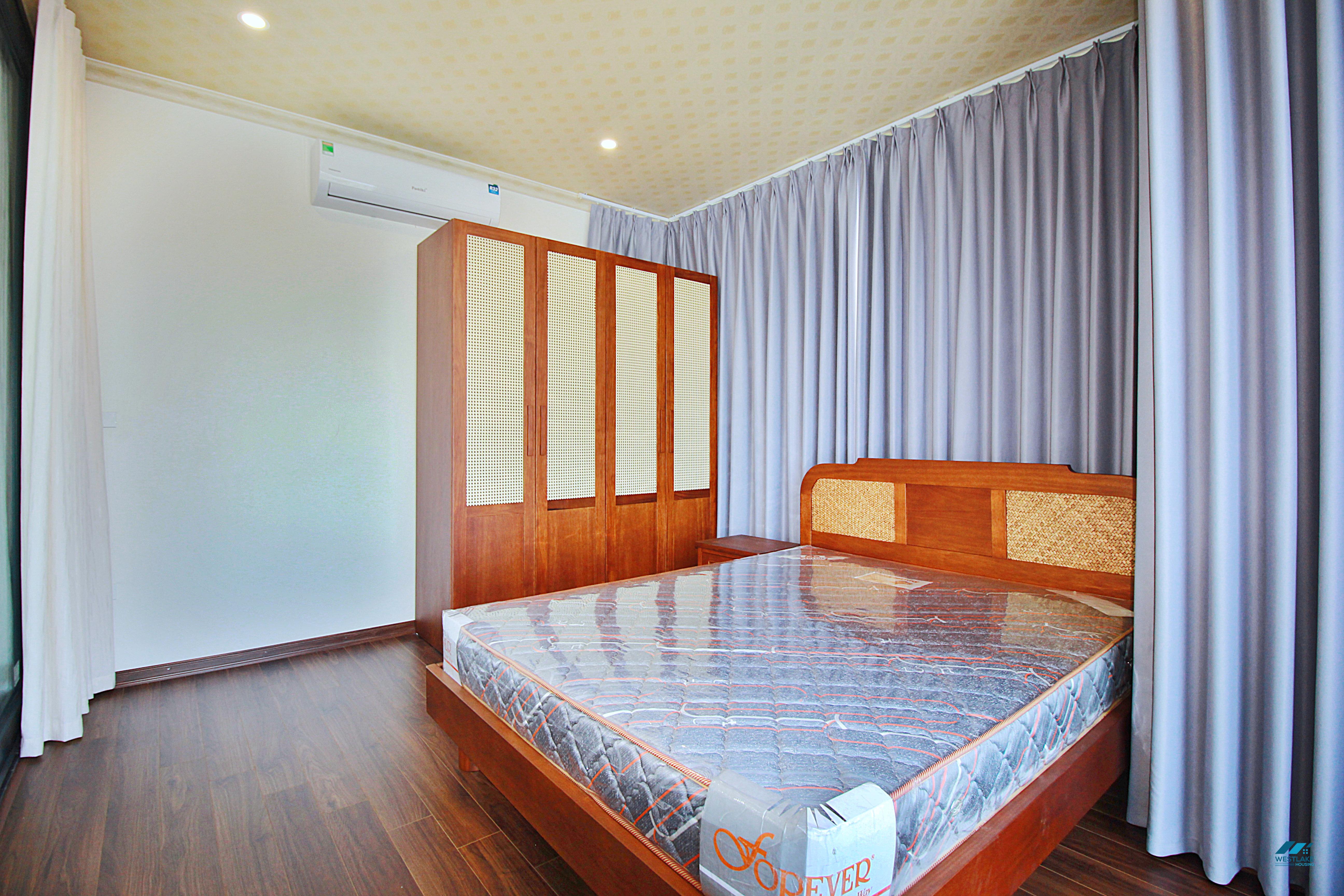 Lake view two bedrooms apartment for lease in Xom Phu, Dang Thai Mai area, Ha Noi