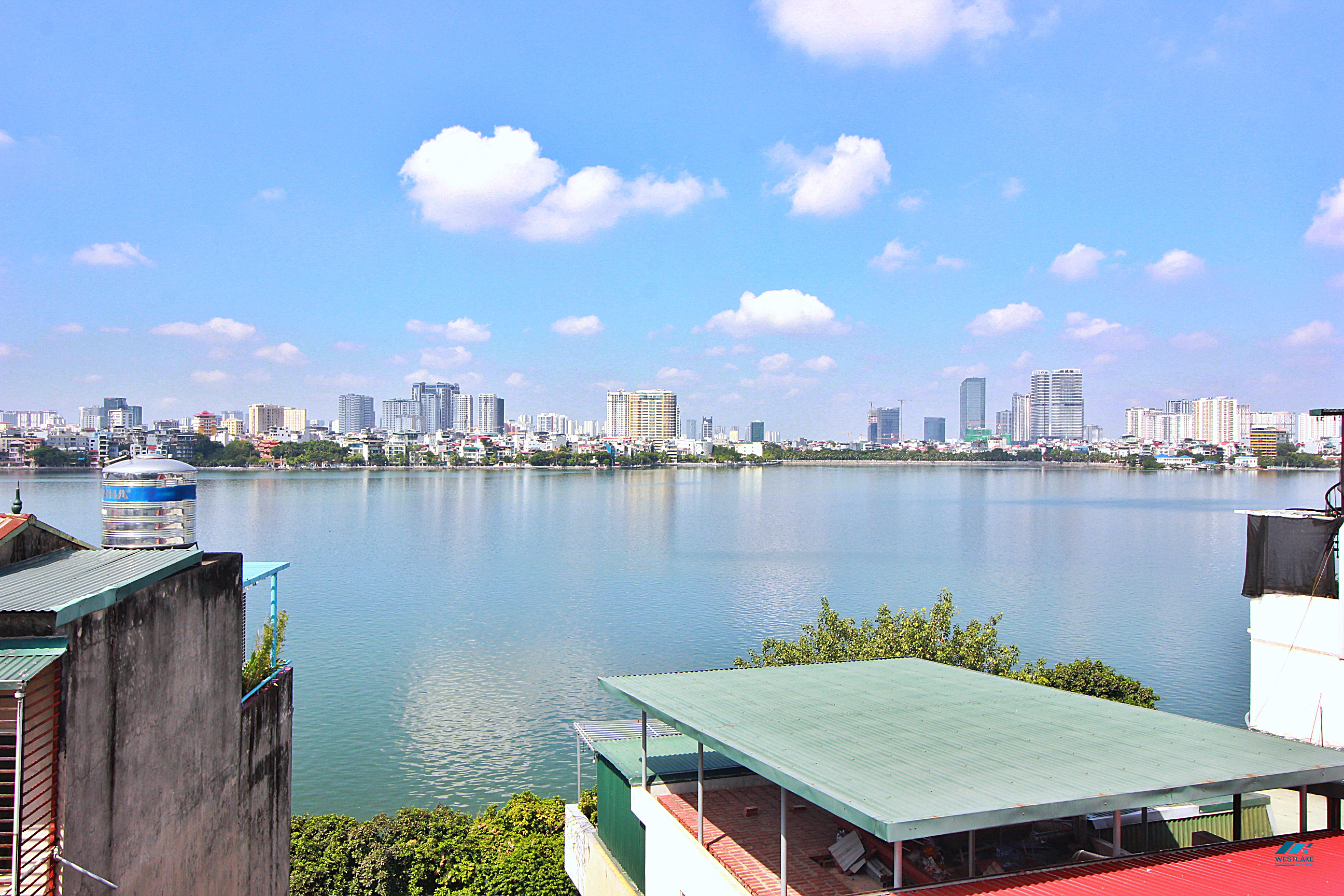 Lake view two bedrooms apartment for lease in Xom Phu, Dang Thai Mai area, Ha Noi