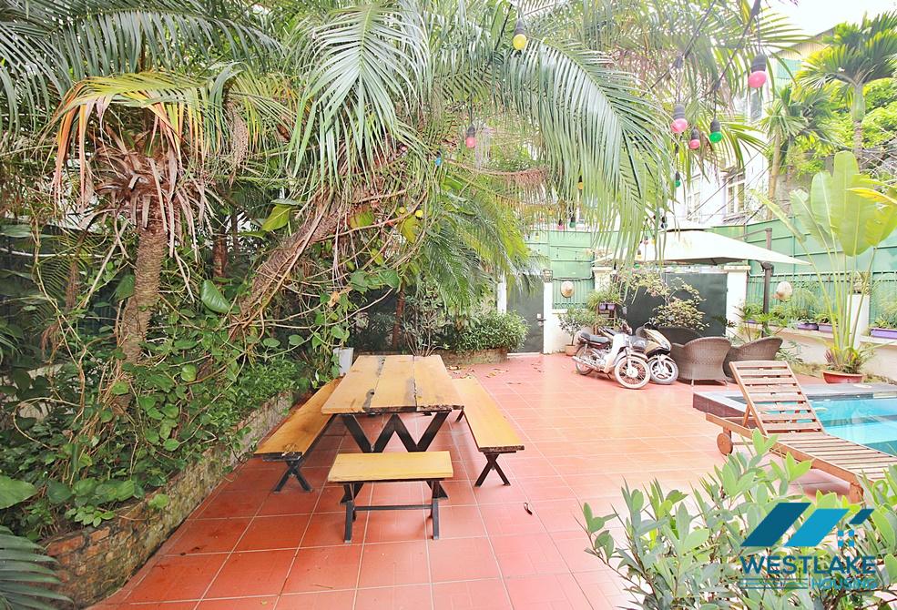 A wonderful villa with 5 bedrooms and swimming pool for rent in To Ngoc Van street, Westlake Tay Ho, Hanoi, Vietnam