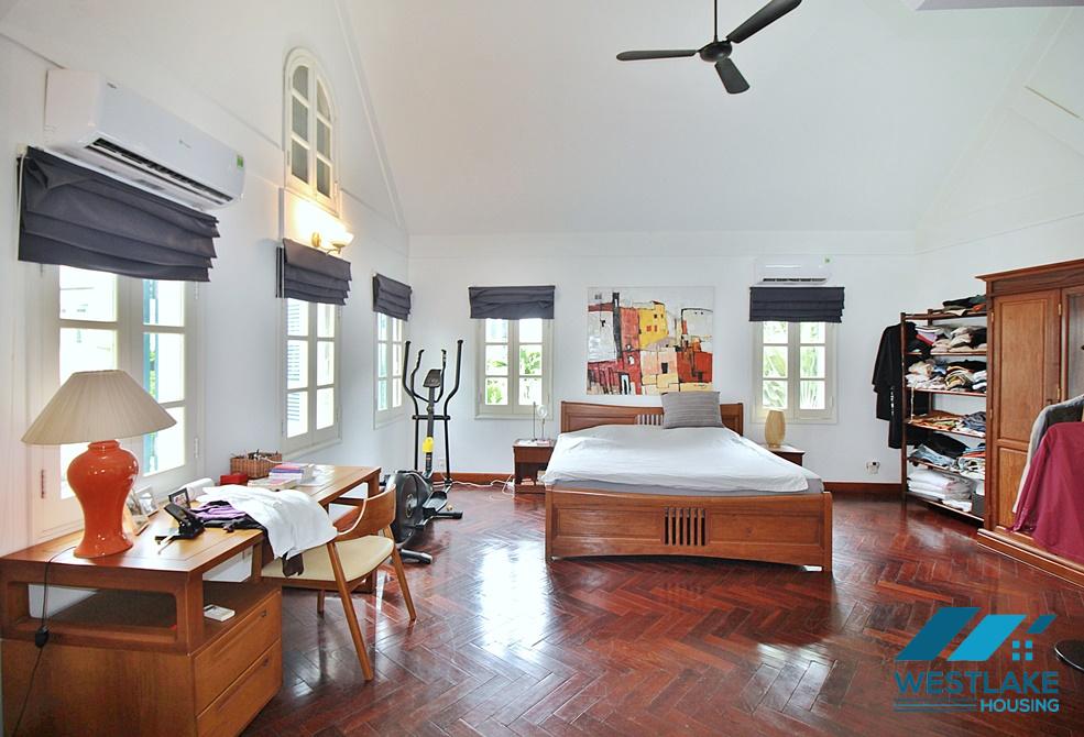 A wonderful villa with 5 bedrooms and swimming pool for rent in To Ngoc Van street, Westlake Tay Ho, Hanoi, Vietnam